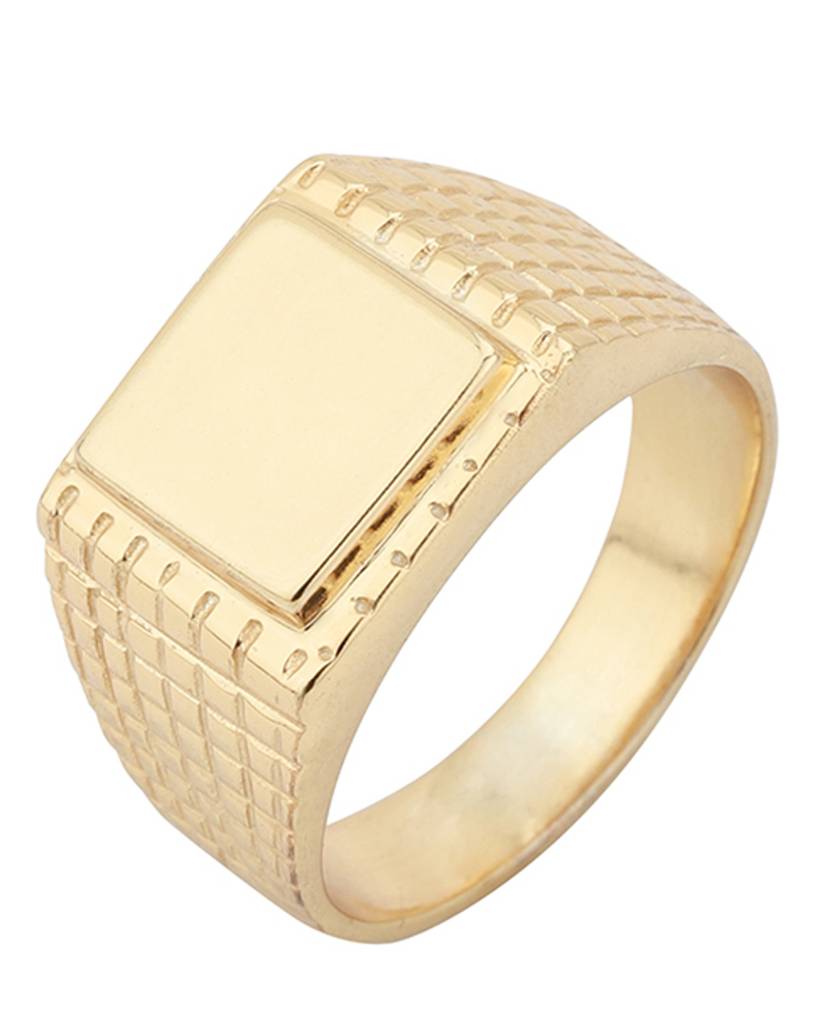 Carlton London Men Gold-Plated Textured Finger Ring : B120085R-2