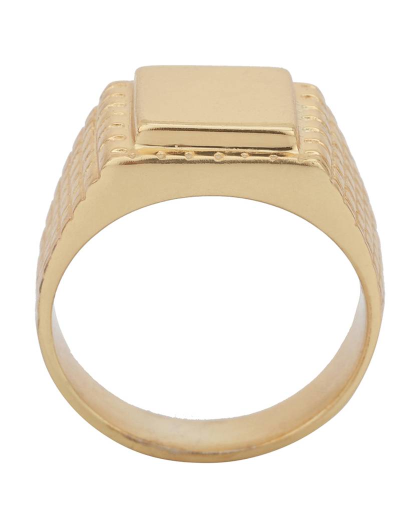 Carlton London Men Gold-Plated Textured Finger Ring : B120085R-2