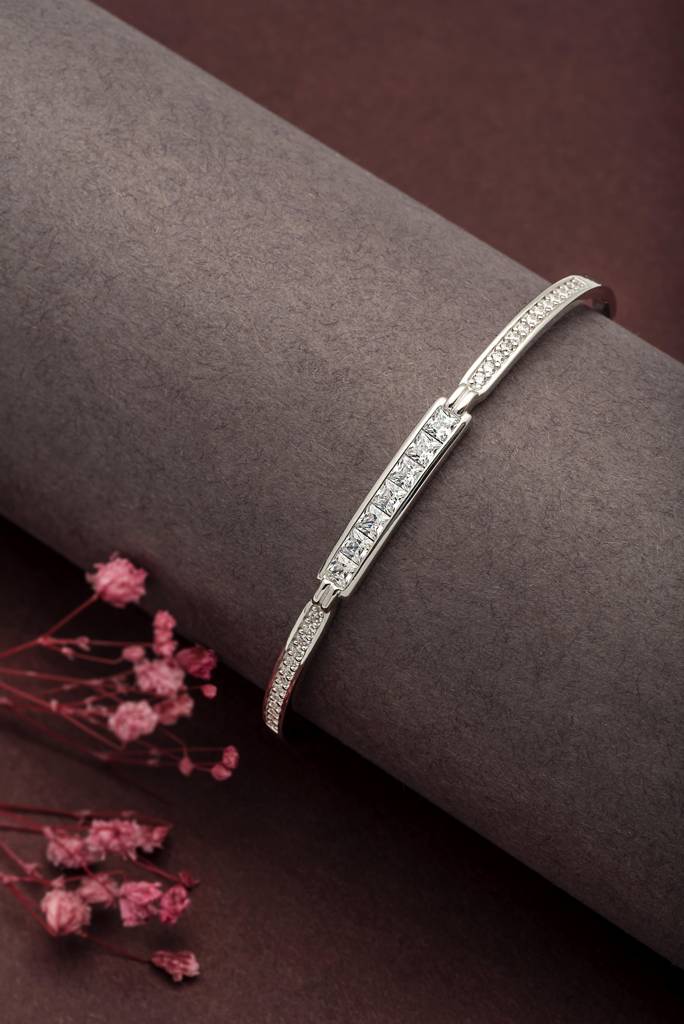 Silberry 925 Sterling Silver Crystal Femme Bracelet : B149