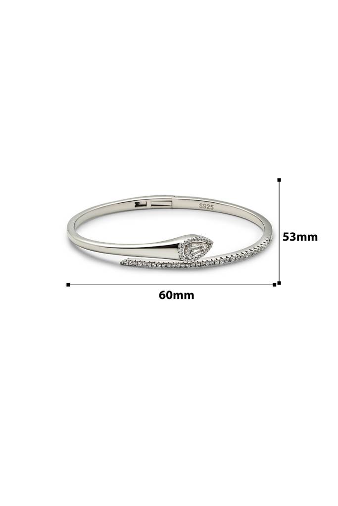 Silberry 925 Sterling Silver Serpent Kada : B252