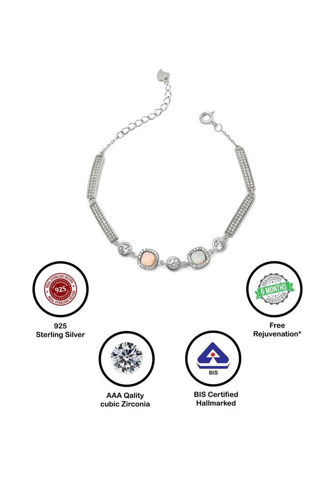 Silberry 925 Sterling Silver Ivory Bracelet : B257