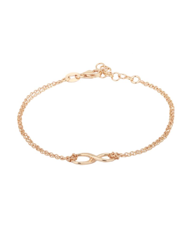 Gold-Plated Infinity-Shaped Multistrand Bracelet : B523716B