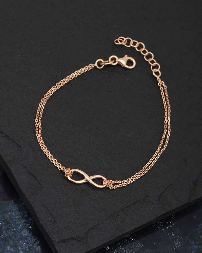 Gold-Plated Infinity-Shaped Multistrand Bracelet : B523716B
