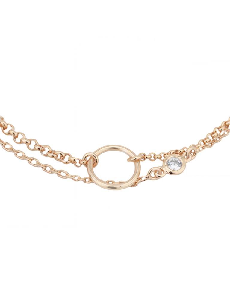 Carlton London Rose Gold-Plated Dualstrand Bracelet : B523721B