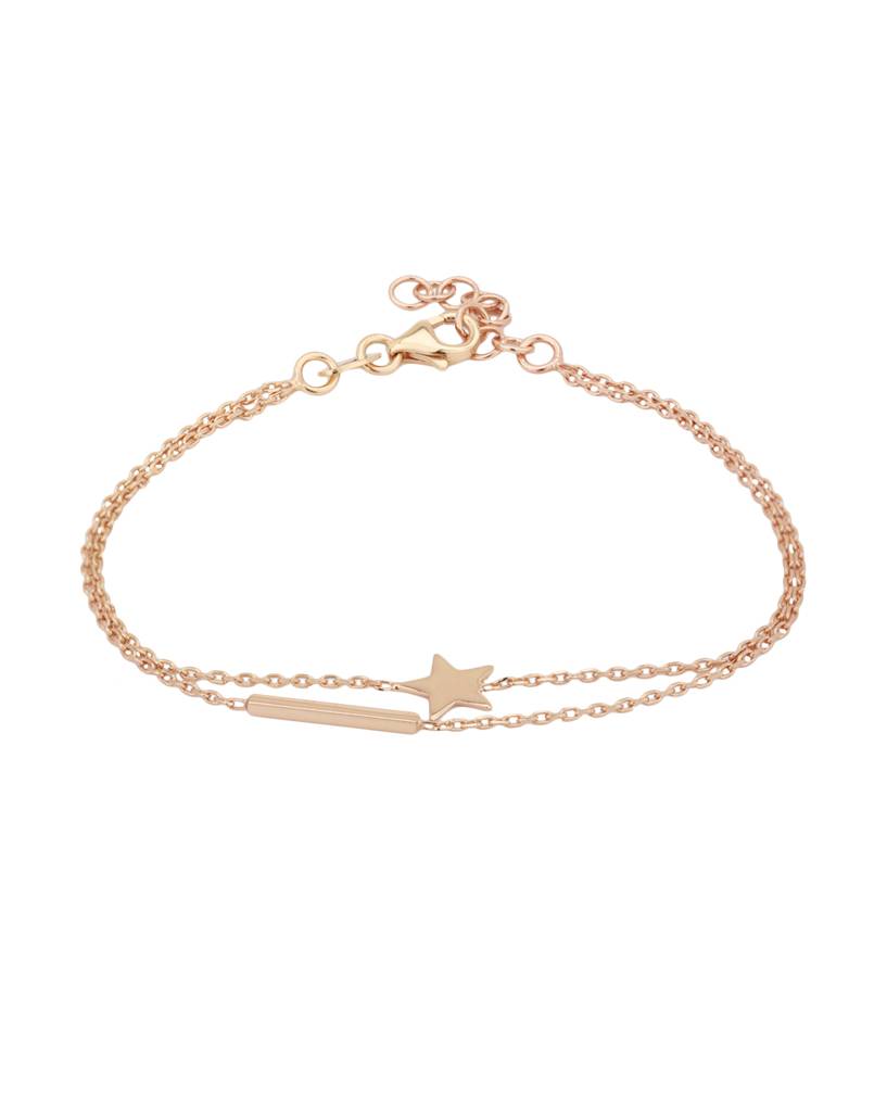 Rose Gold-Plated Dualstrand Bracelet : B523722B