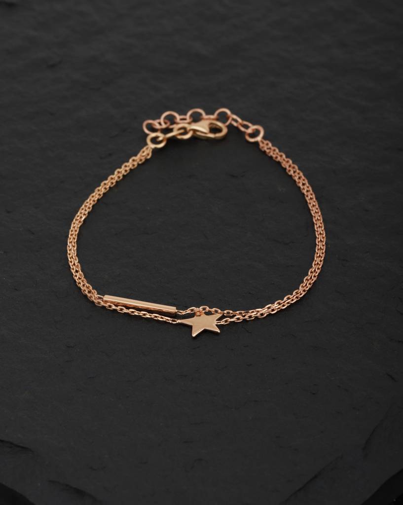 Rose Gold-Plated Dualstrand Bracelet : B523722B
