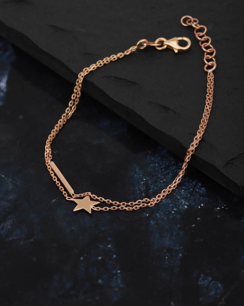 Rose Gold-Plated Dualstrand Bracelet : B523722B