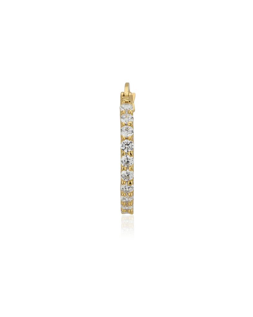 White Contemporary Hoop Earrings : B537302E-1