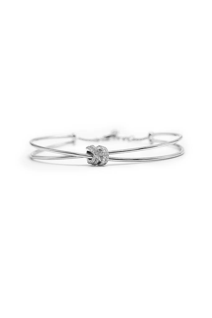 Silberry 925 Sterling Silver Knot Kada : B66