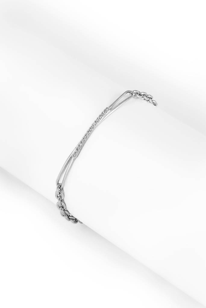 925 Sterling Silver Bridge Bracelet : B72