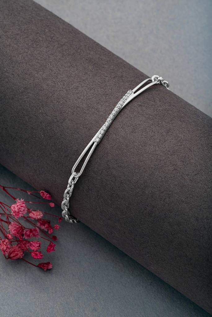 925 Sterling Silver Bridge Bracelet : B72