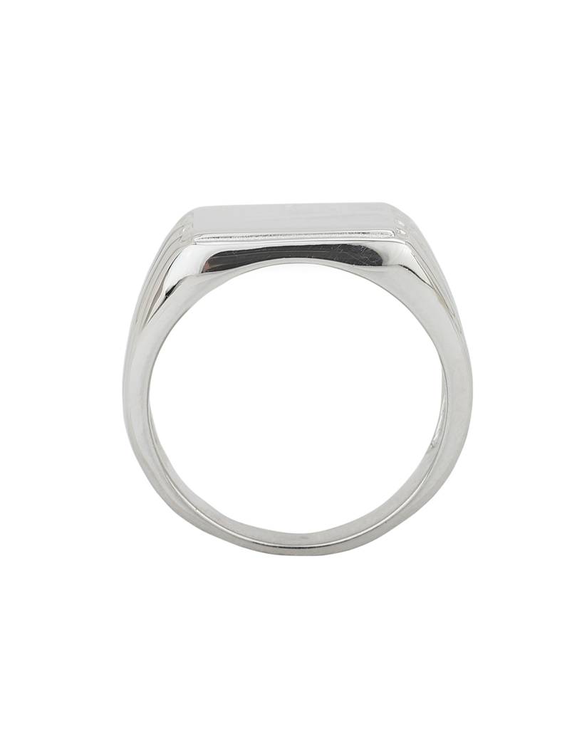 Carlton London Men Silver-Toned Rhodium-Plated Textured Finger Ring : B762218R-3