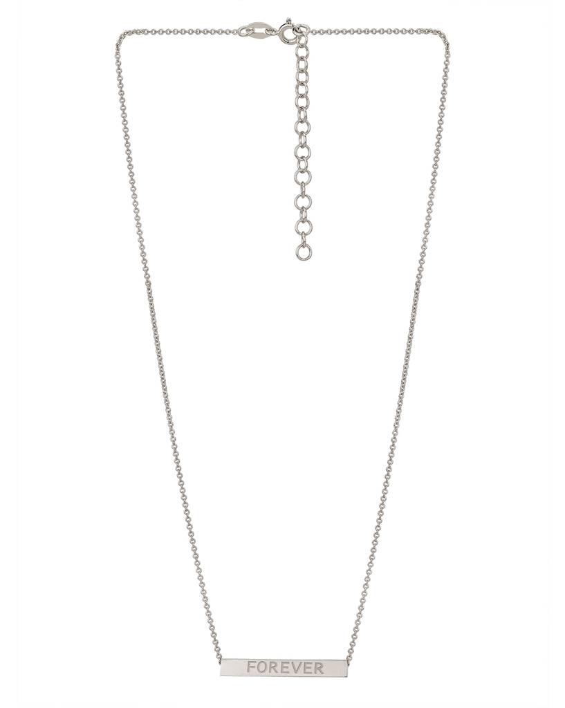 Carlton London, Silver-Toned Rhodium-Plated Chain : B798703N2