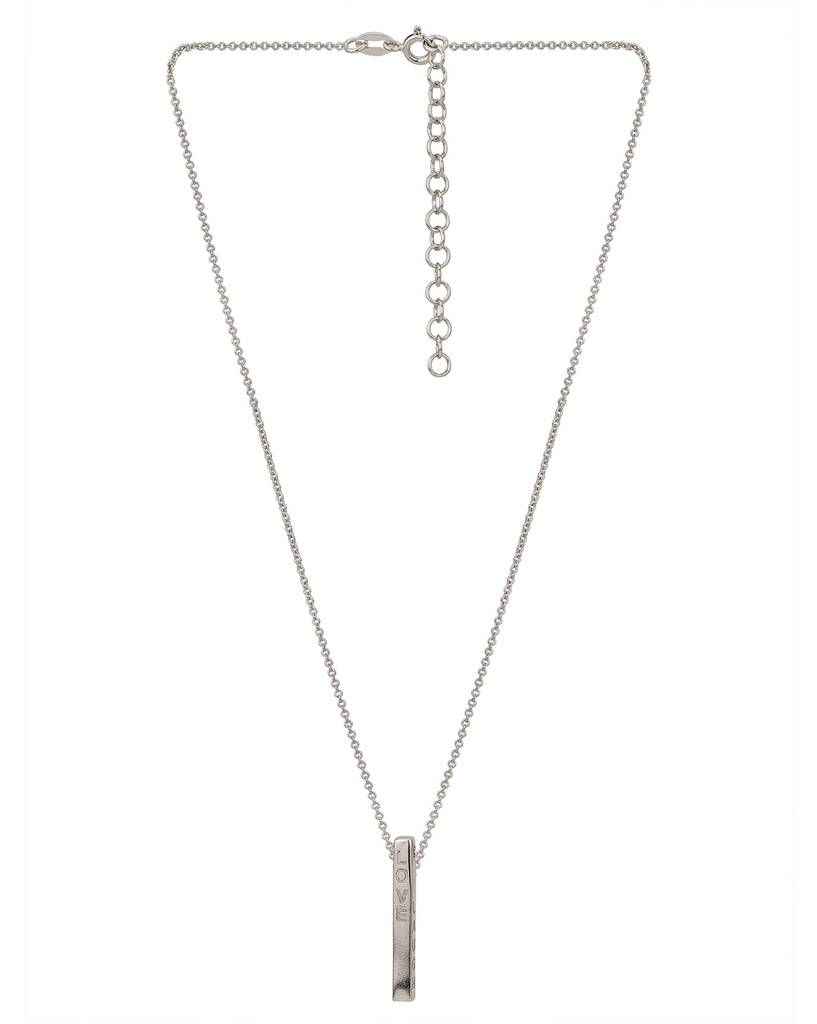 Carlton London Silver-Toned Rhodium-Plated Chain : B798704N2