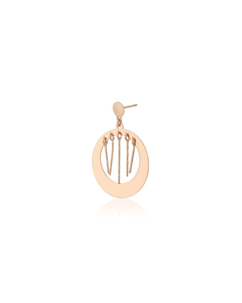 Carlton London Rose Gold-Plated Circular Drop Earrings : B827010E-1