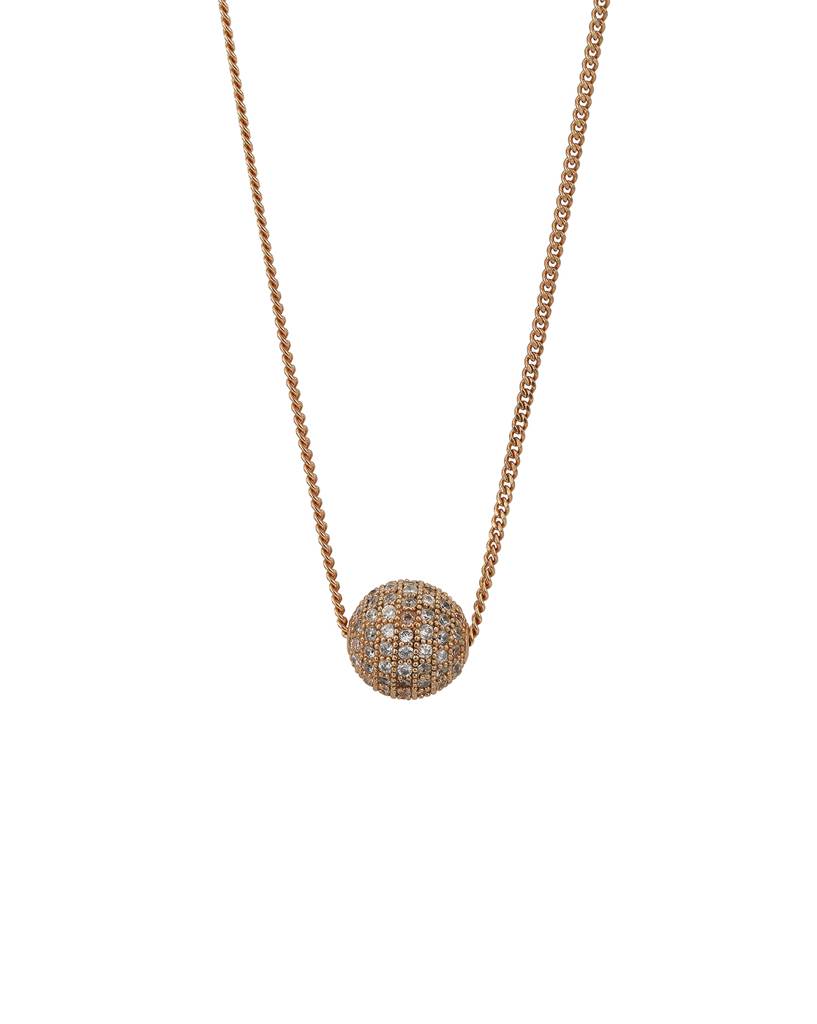 Rose Gold-Plated Cz-Studded Handcrafted Necklace : B897302N-2