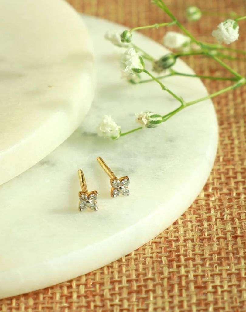 Kids Bloom Diamond Studs : BA-Y-ERDS