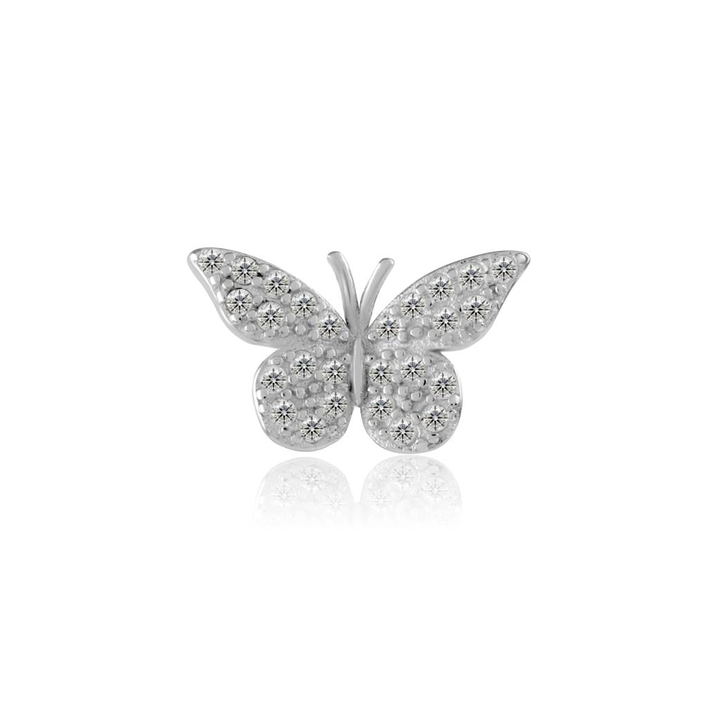 Mini Butterfly Stud Earrings In 925 Silver : BAER069
