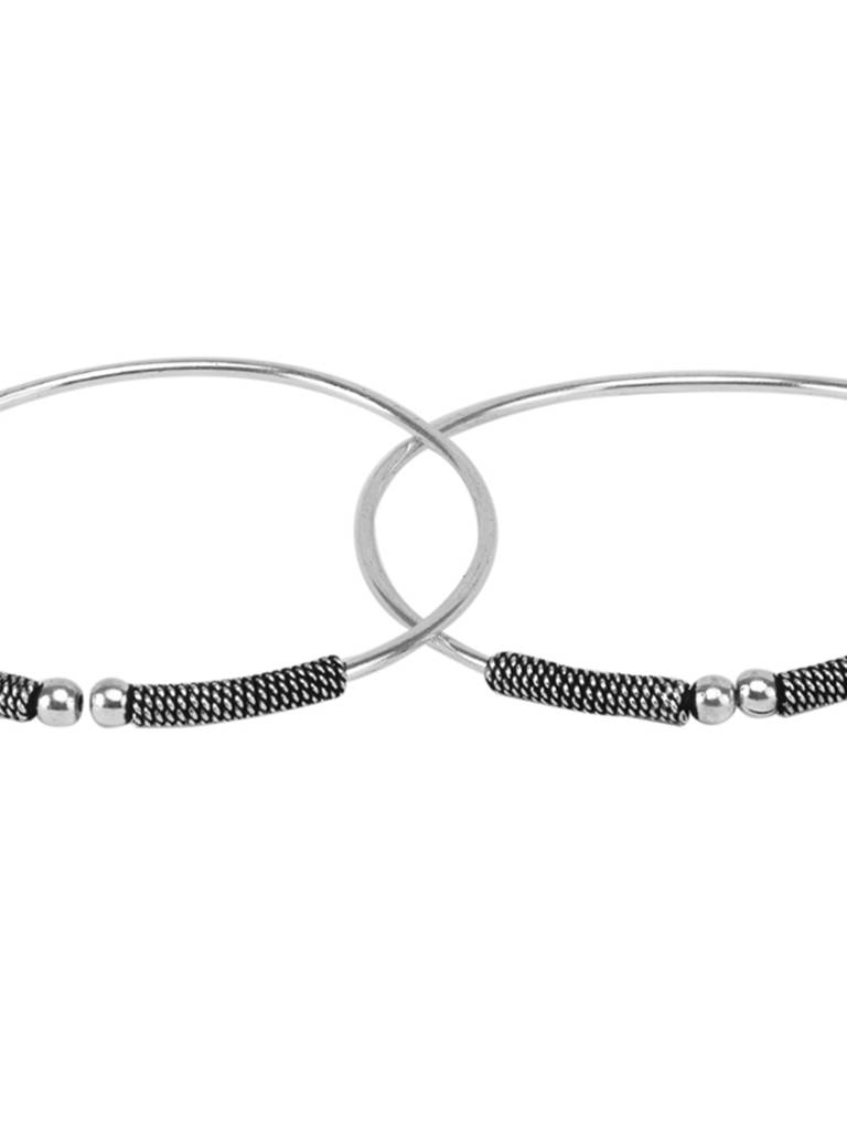 Firoza Oxidized Silver Toned Banjara Foot Cuffs : BANJARAANK1097