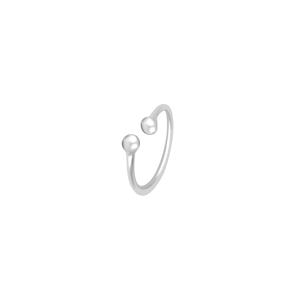 Pure Silver Beaded Bali Nose Pin : BANP518
