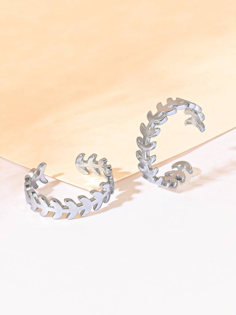 Leaf Vine Silver Toe Ring : BBTR1091
