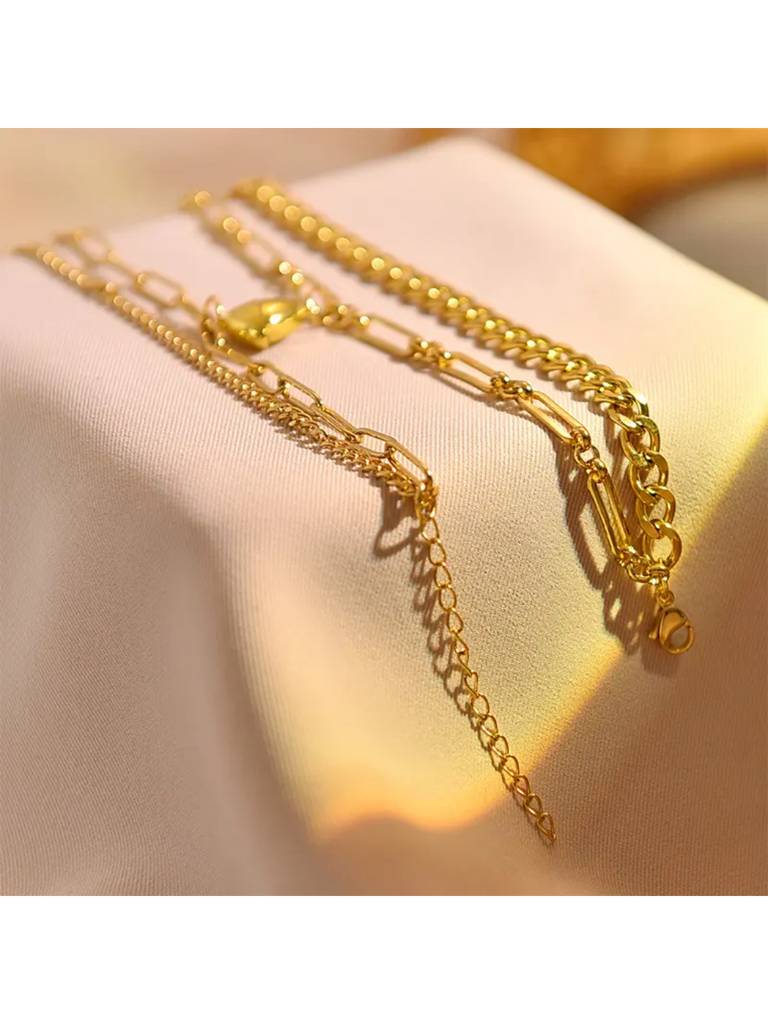 Couple Love Lock Heart Bracelet For Valentines Day : BC24358-G