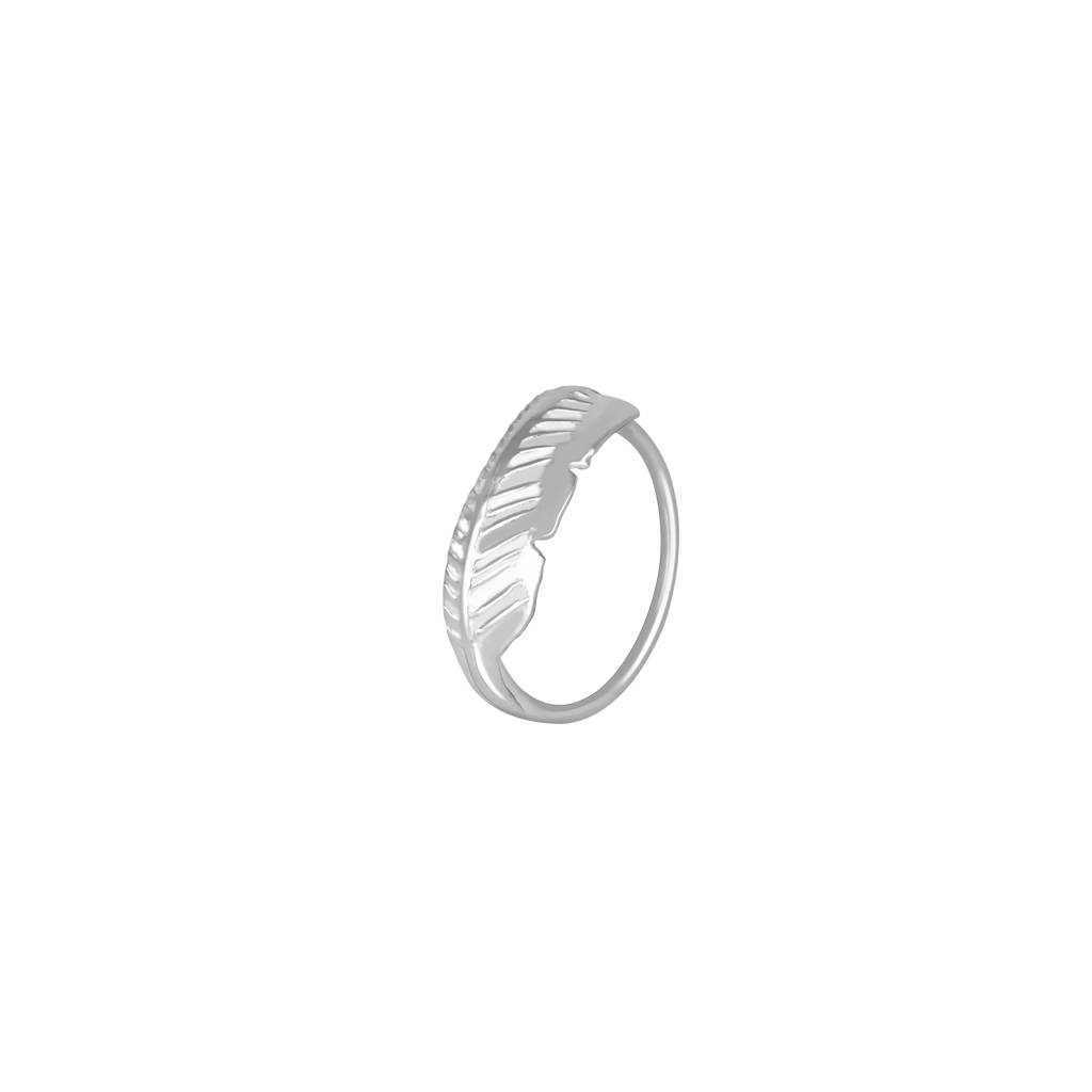 Pure Silver Silver Flat Leaf Nose Pin : BCNP543
