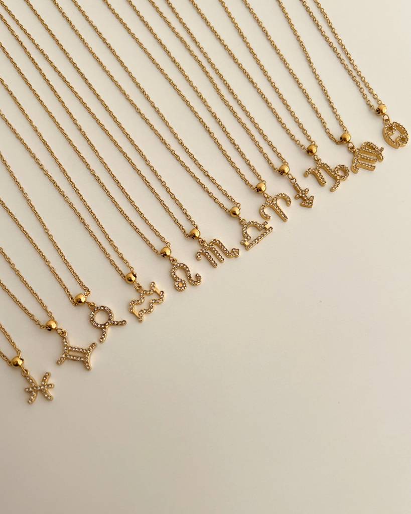 18K Gold Plated Zodiac Sign Necklace : N86L