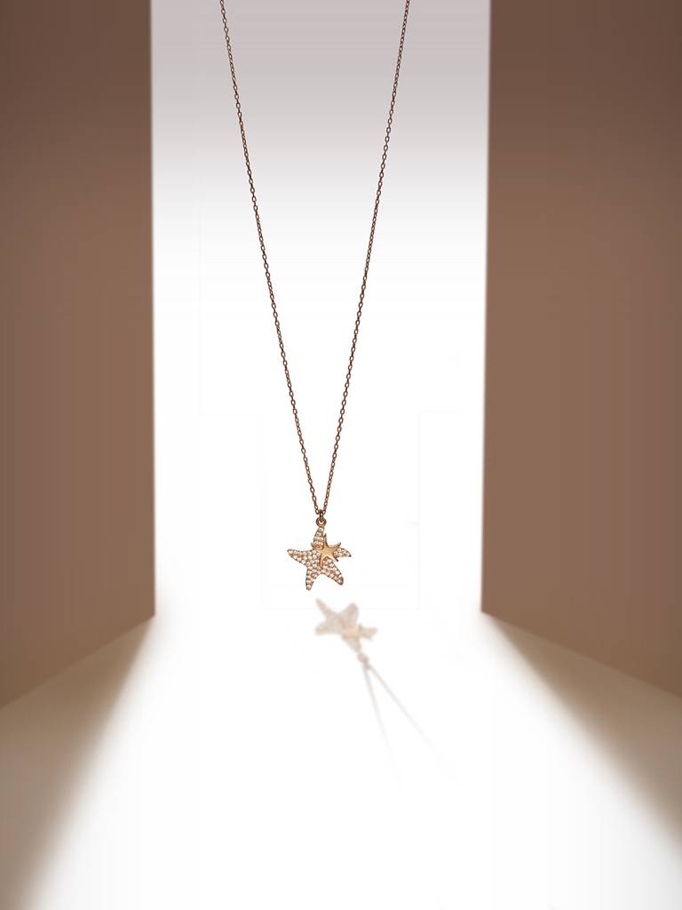 Rose Gold Star Serenity Chain Locket : BDLCL2