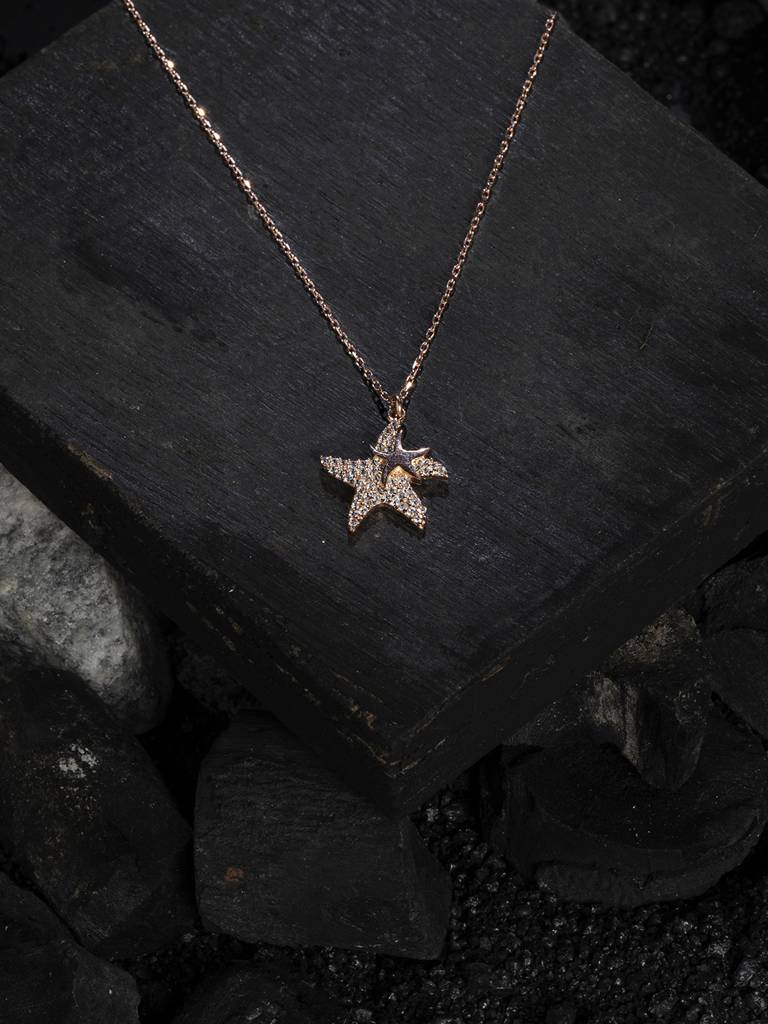 Rose Gold Star Serenity Chain Locket : BDLCL2