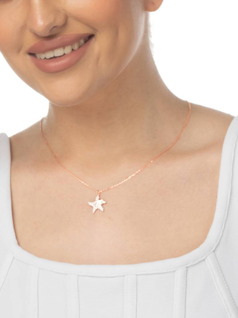 Rose Gold Star Serenity Chain Locket : BDLCL2