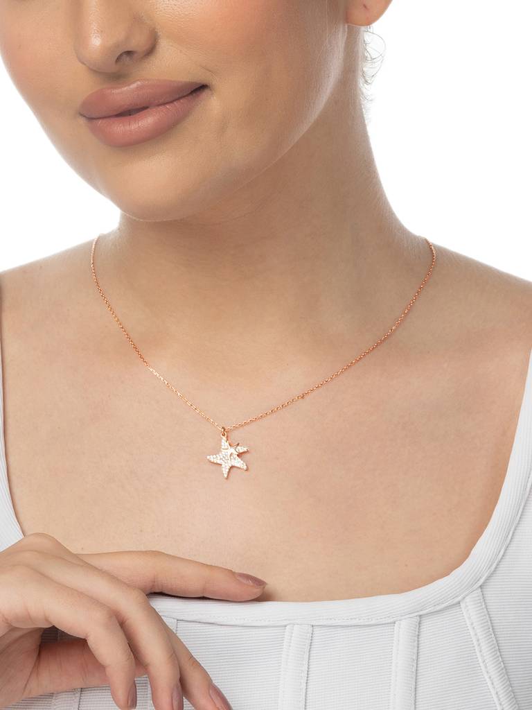 Rose Gold Star Serenity Chain Locket : BDLCL2