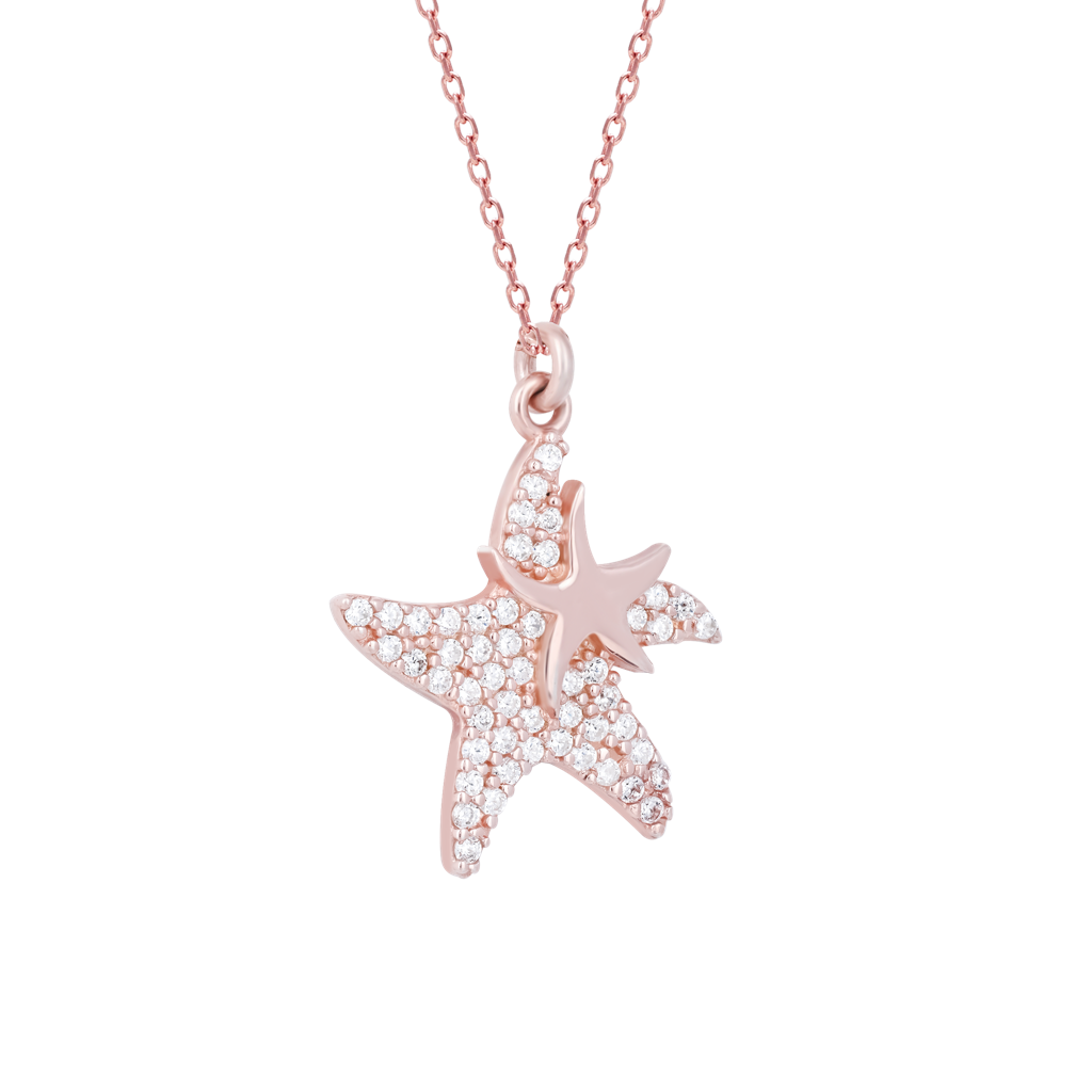 Rose Gold Star Serenity Chain Locket : BDLCL2