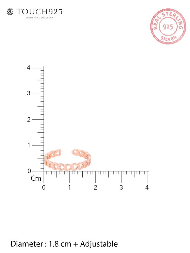 Heartlet Silver Toe Ring : BETR1211