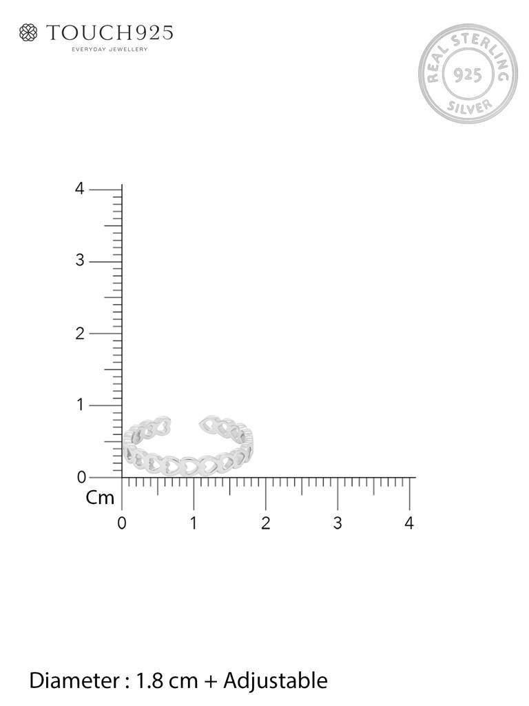 Heartlet Silver Toe Ring : BETR1249