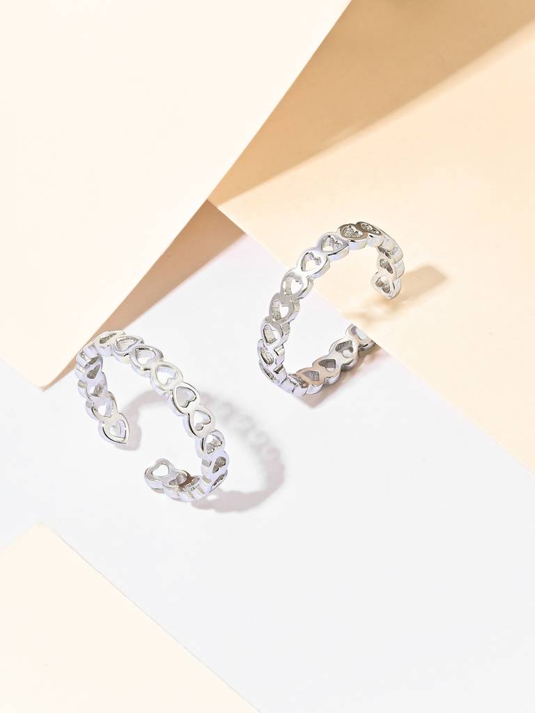 Heartlet Silver Toe Ring : BETR1249