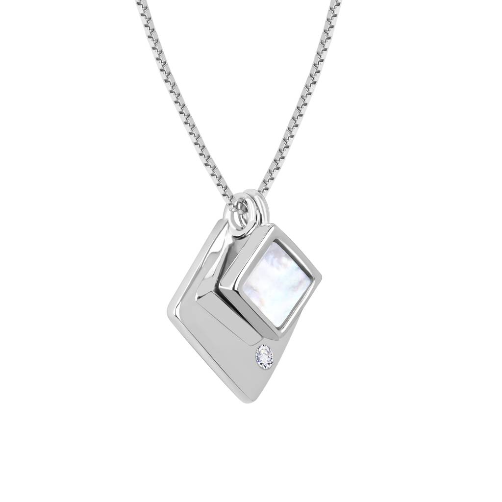 Overlapping Squares Necklace : BFNC331
