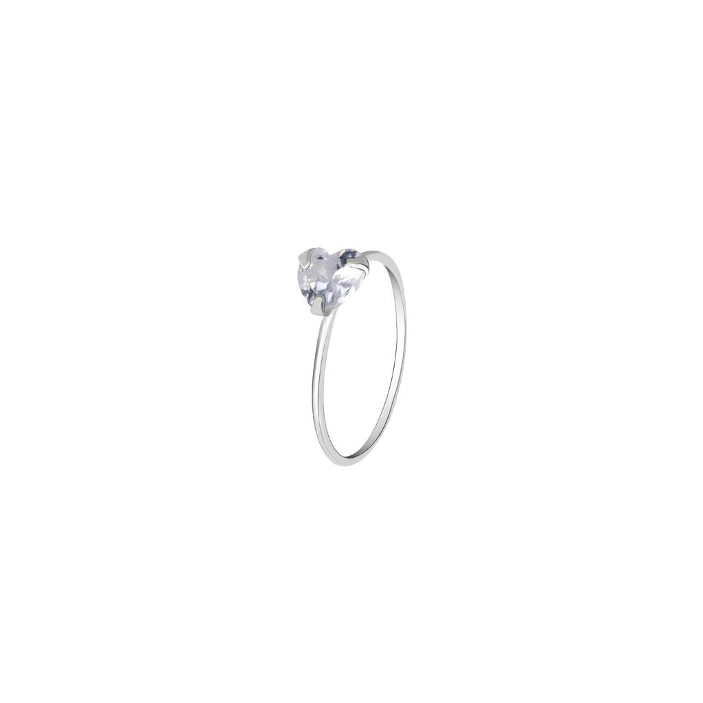Pure Silver Heart Stone Nose Pin : BFNP603
