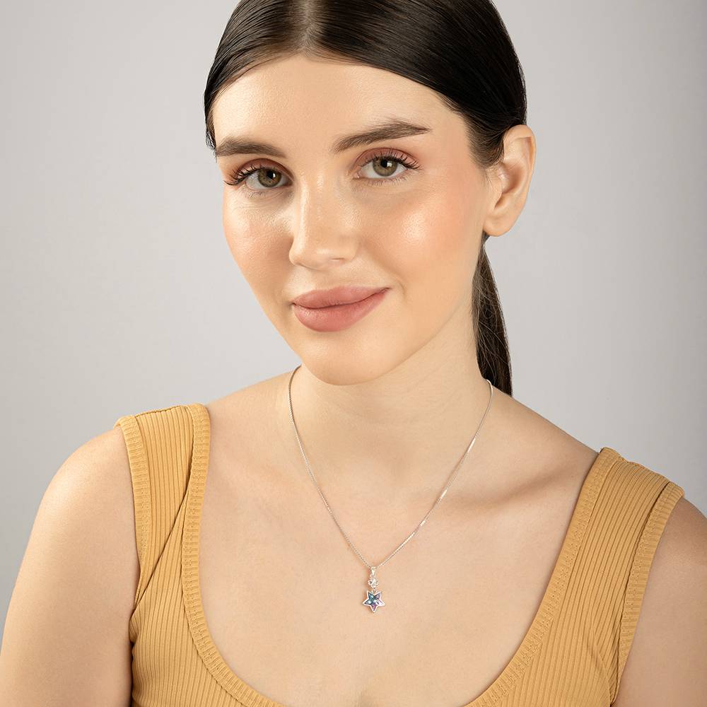 Green Starred Charm Chain Locket : BGLCL34