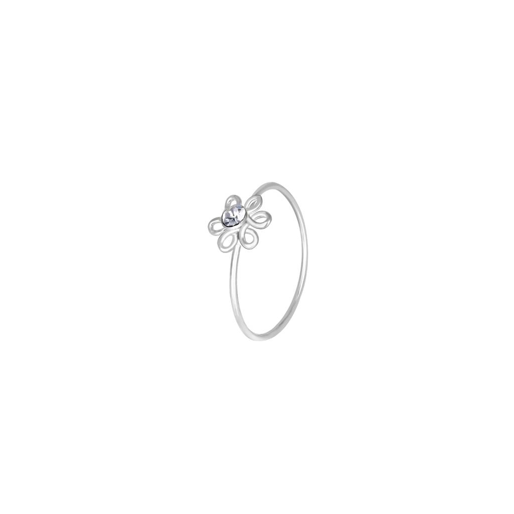 Pure Silver Silver Floral Nose Pin : BGNP623