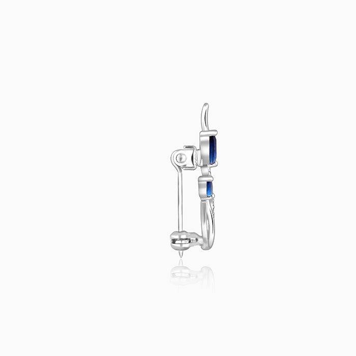 Giva 925 Sterling Silver Blue Bud Brooch | Gifts For Women And Girls | With Certificate Of : BH011
