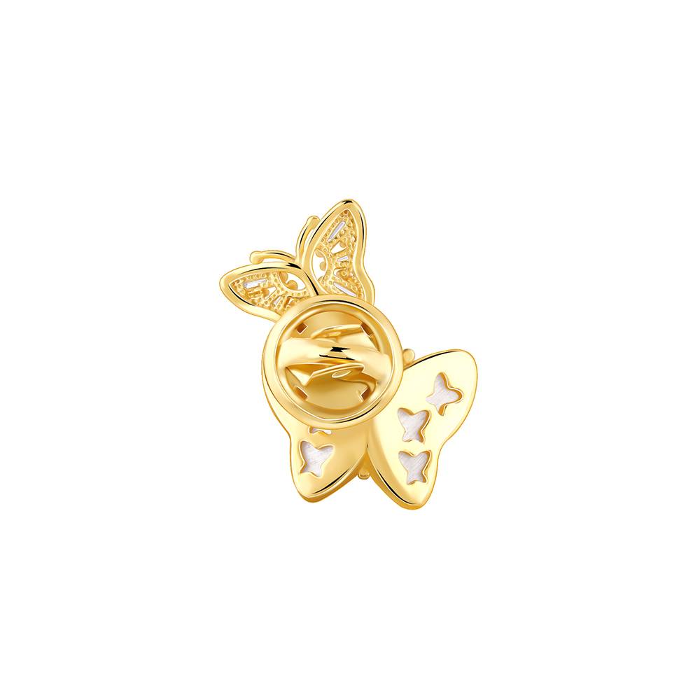 Giva 925 Silver Golden Graceful Butterfly Brooch| Gifts For Women And Girls | With Certificate Of Authenticity And 925 : BH022