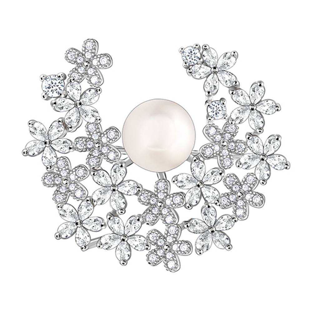 Giva 925 Silver Crescent Brooch| Gifts For Women And Girls | With Certificate Of Authenticity And 925 Stamp | 6 Months : BH023