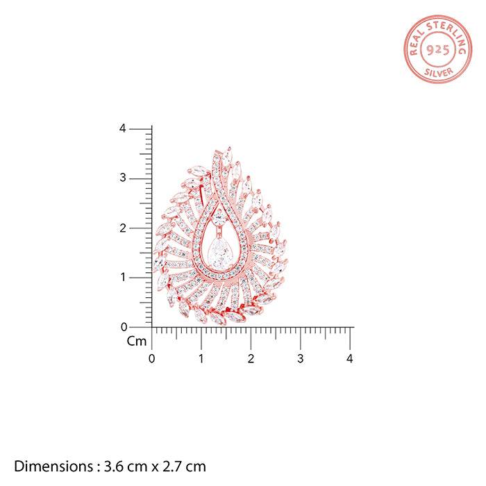 Giva 925 Sterling Silver Rose Gold Joy Of Heart Brooch | Gifts For Women And Girls | With  : BH03