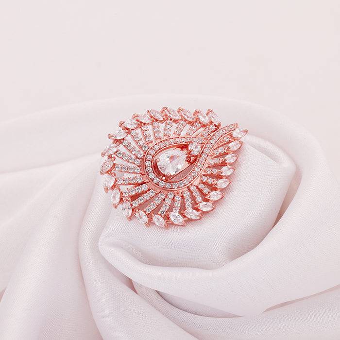 Giva 925 Sterling Silver Rose Gold Joy Of Heart Brooch | Gifts For Women And Girls | With  : BH03