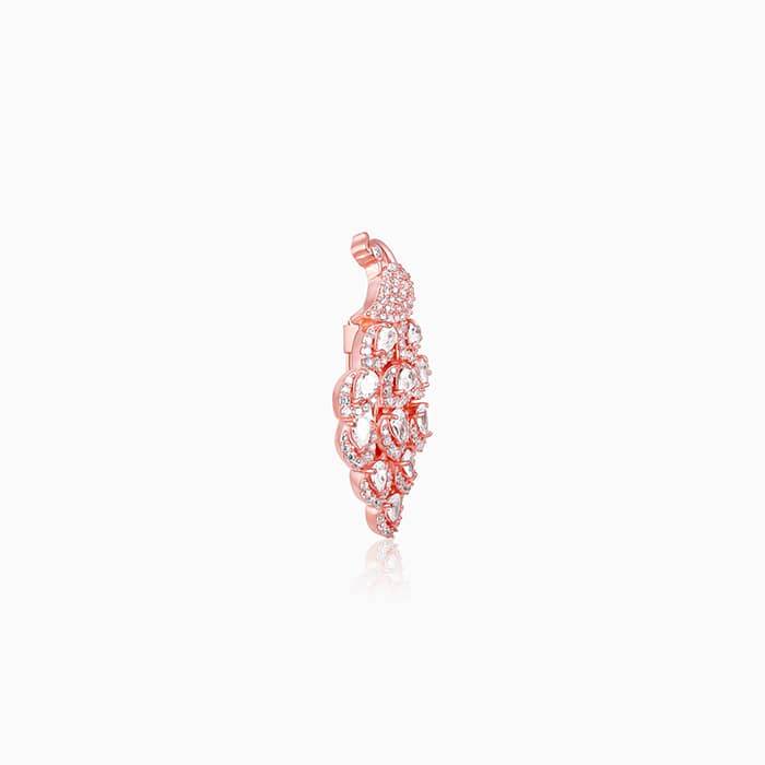 Giva 925 Sterling Silver Rose Gold Peacock Brooch | Gifts For Women And Girls | With Certi : BH04