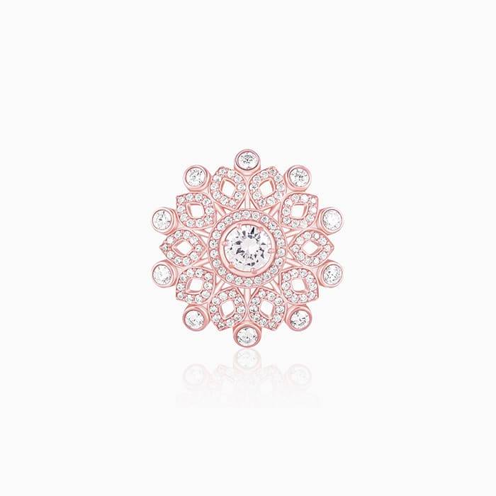 Giva 925 Sterling Silver Rose Gold Adore Me Brooch | Gifts For Women And Girls | With Cert : BH06