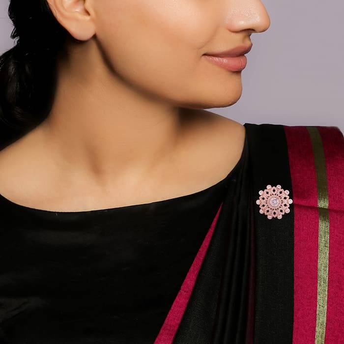 Giva 925 Sterling Silver Rose Gold Adore Me Brooch | Gifts For Women And Girls | With Cert : BH06