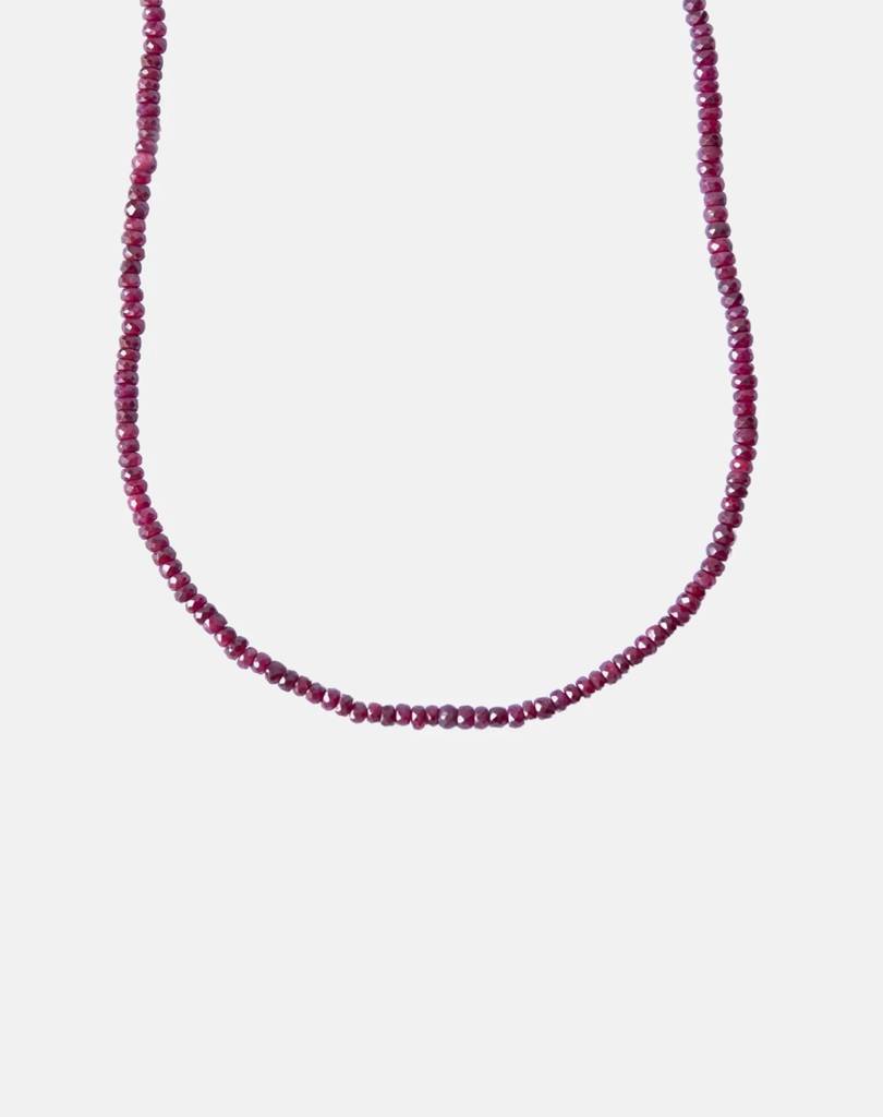 Beaded Ruby Necklace, Cancer : BI-Y-RNE