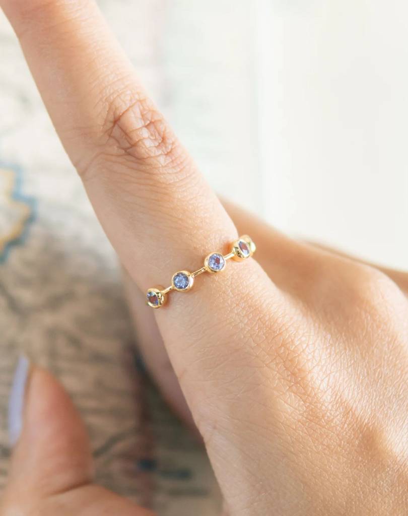 Tanzanite Birthstone Ring, Sagittarius : BI-Y-TRI